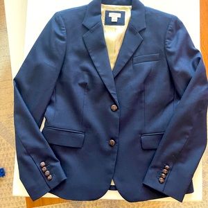 J Crew Wool Blazer with Brown Buttons